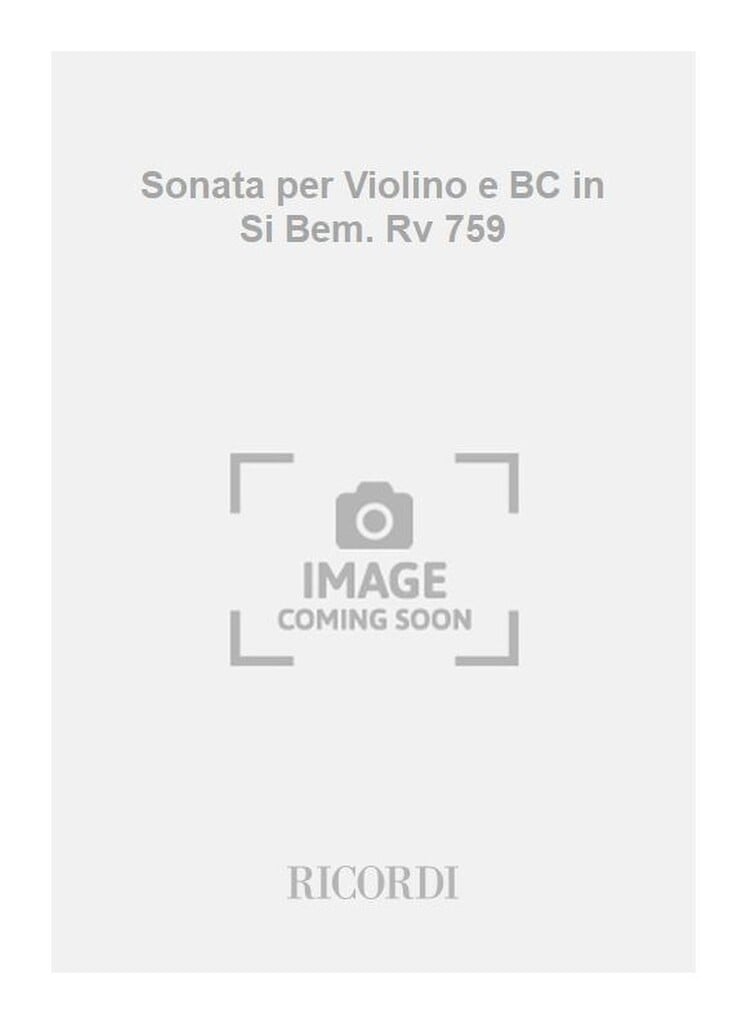 Sonate Per Vl. E B.C.: In Si Bem. Rv 759